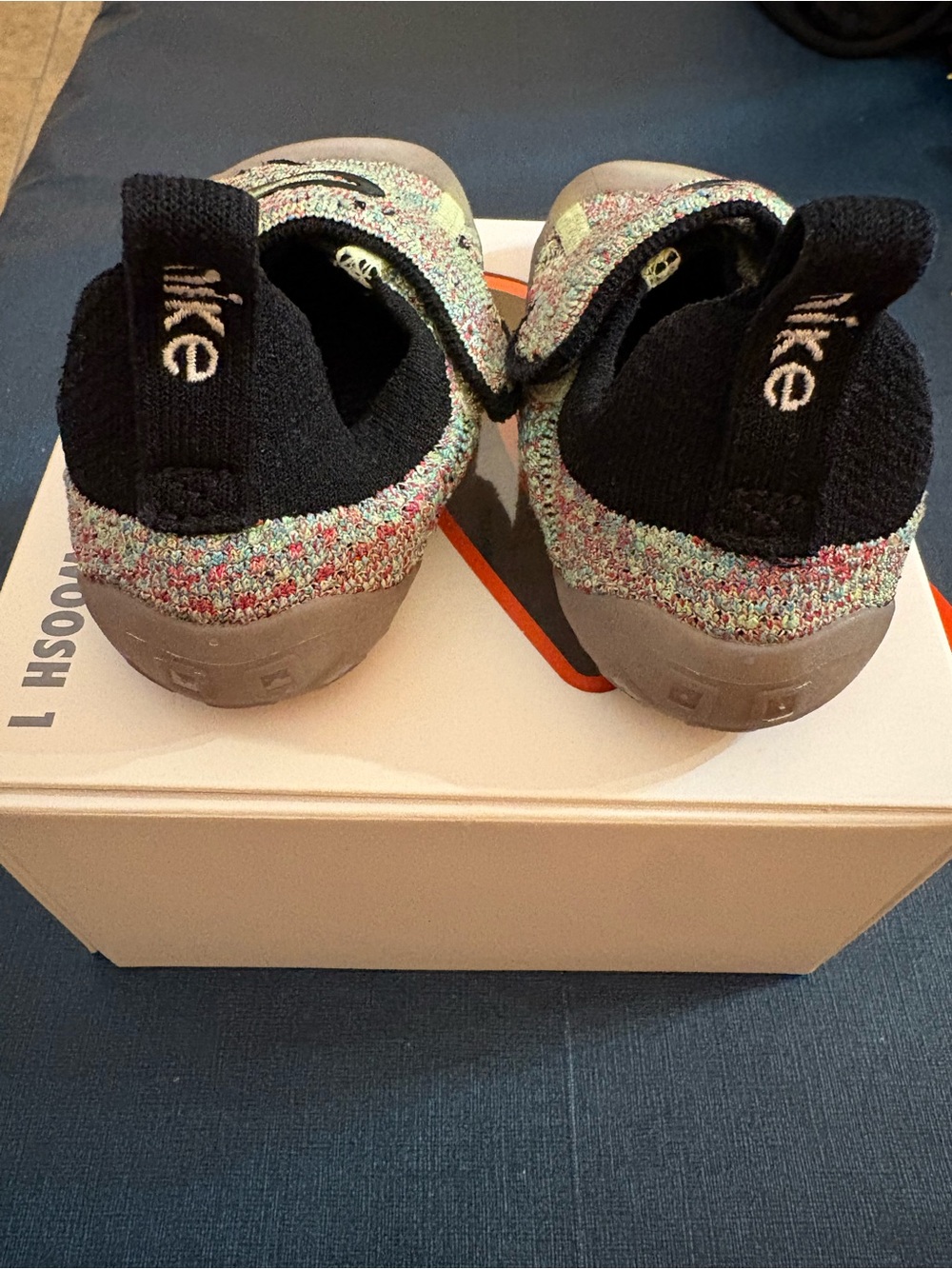 Nike Swoosh 1 TD/Multicolor Knit Slip-On Sneakers with Black Accents - Picture 4 of 7